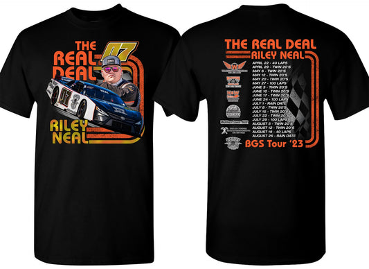 2023 The Real Deal Riley Neal T-Shirt "Retro" -Adult